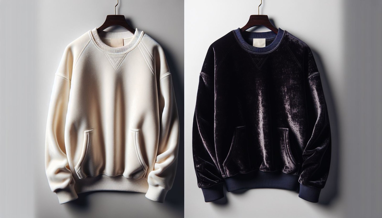 velvet vs cotton sweatshirt