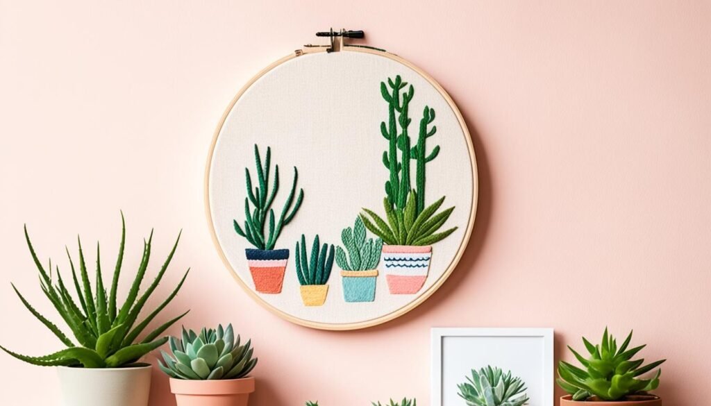 embroidery as home decor