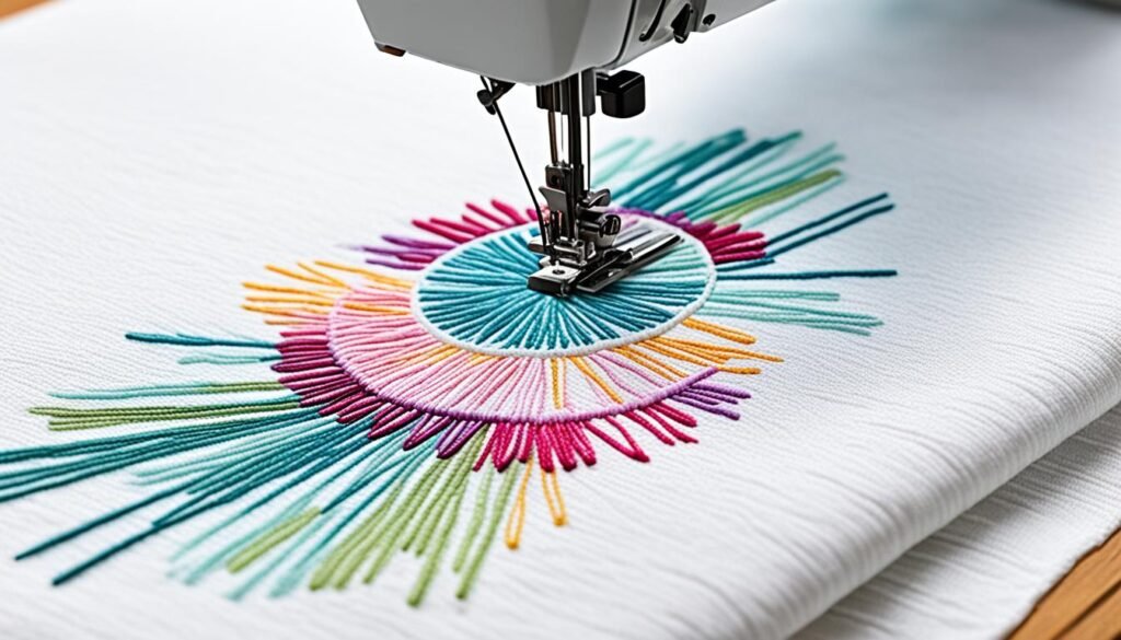 machine embroidery speed